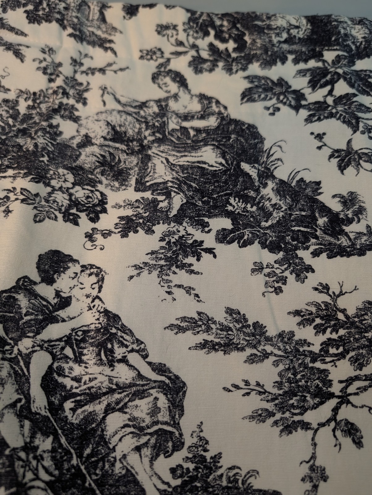 Country Life Blue White Toile Curtain Panels 49”x 64”