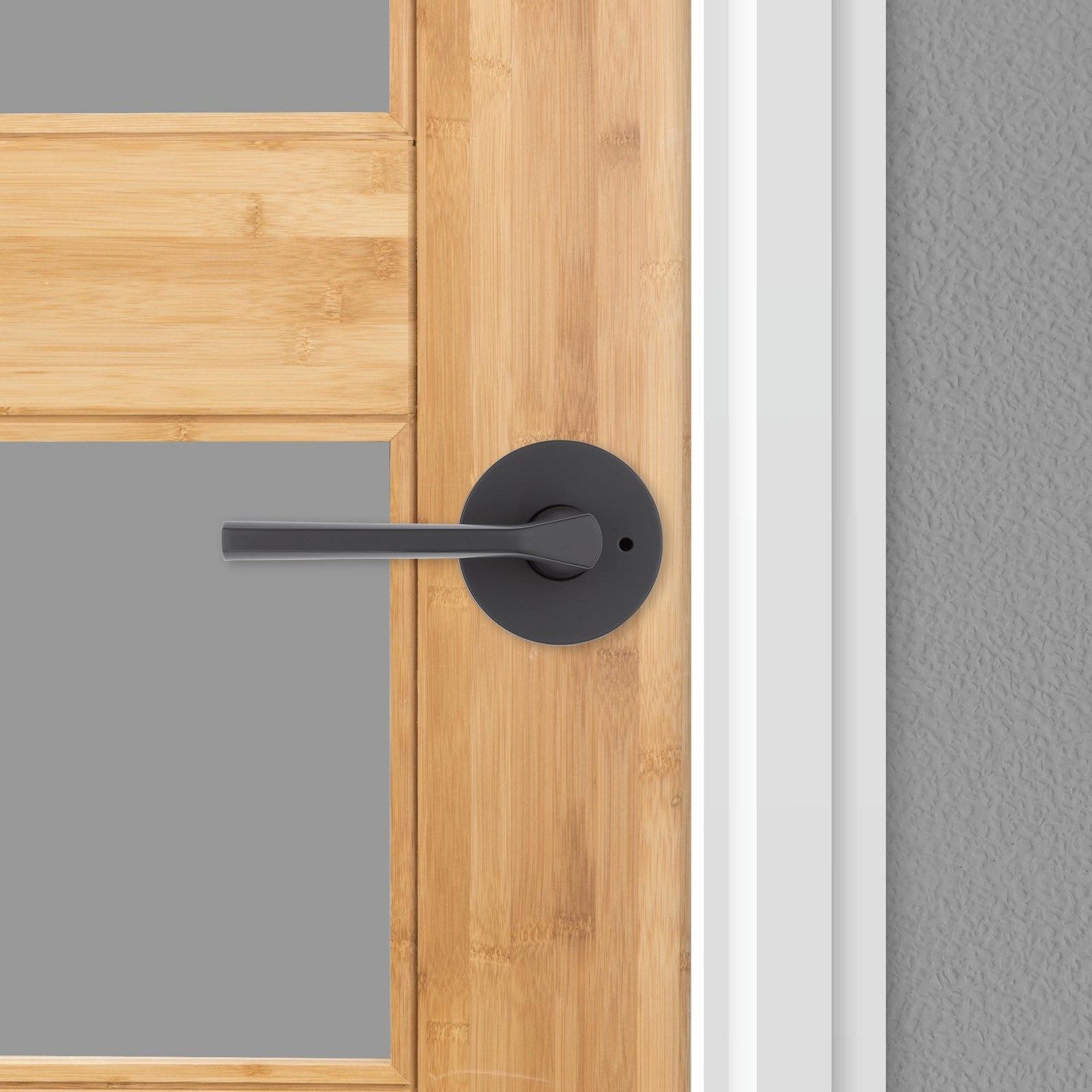 Kwikset Lisbon Interior Privacy Door Handle with Lock, Round Lever for Bathro…