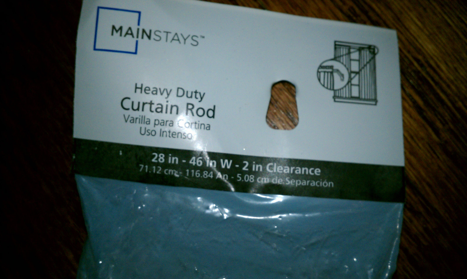 Mainstays Heavy Duty Curtain Rod White Brand New In Package 28″x46″W 2″Clearance