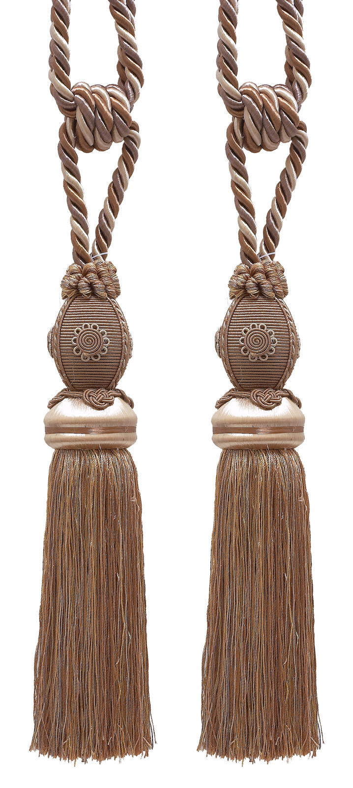 DÉCOPRO Tassel Tieback, Style# TBB1, Color# 7245 – Taupe Beige [Set of 2]
