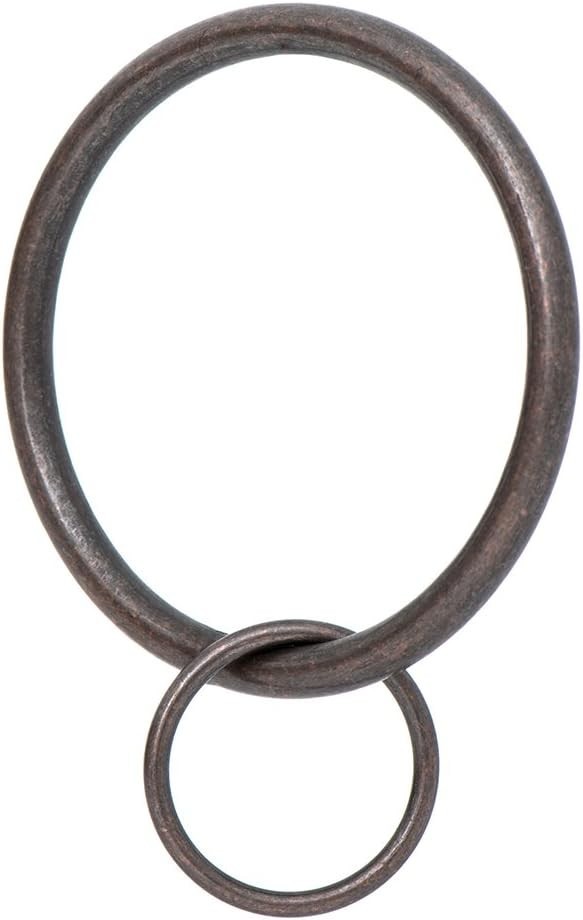 Ivilon Drapery Eyelet Curtain Rings – 2″ Ring Loop for Hook Pins, Set of 14