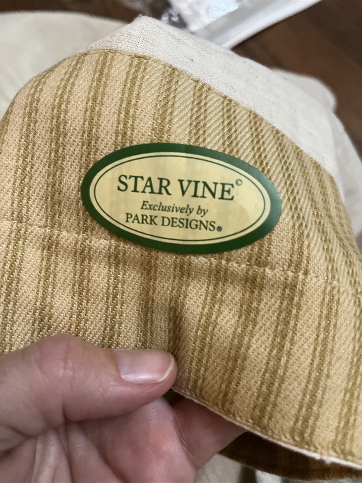 Lined Triple Point VALANCE Farmhouse Park Design Primitive Star Vine 60×20 Strip