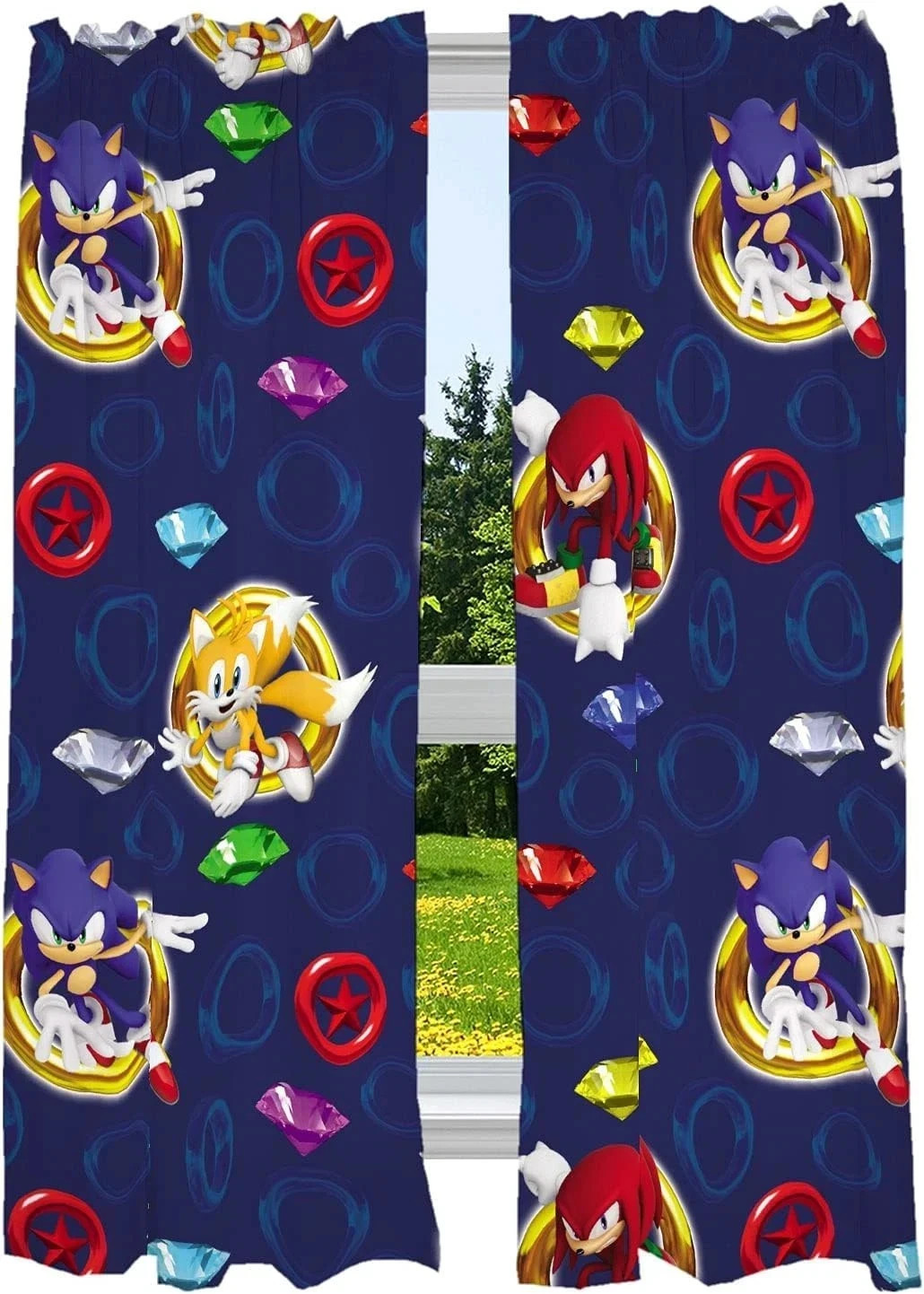 Franco Kids Room Window Curtains 63″W x 82″L (Pack of 1), Sonic the Hedgehog
