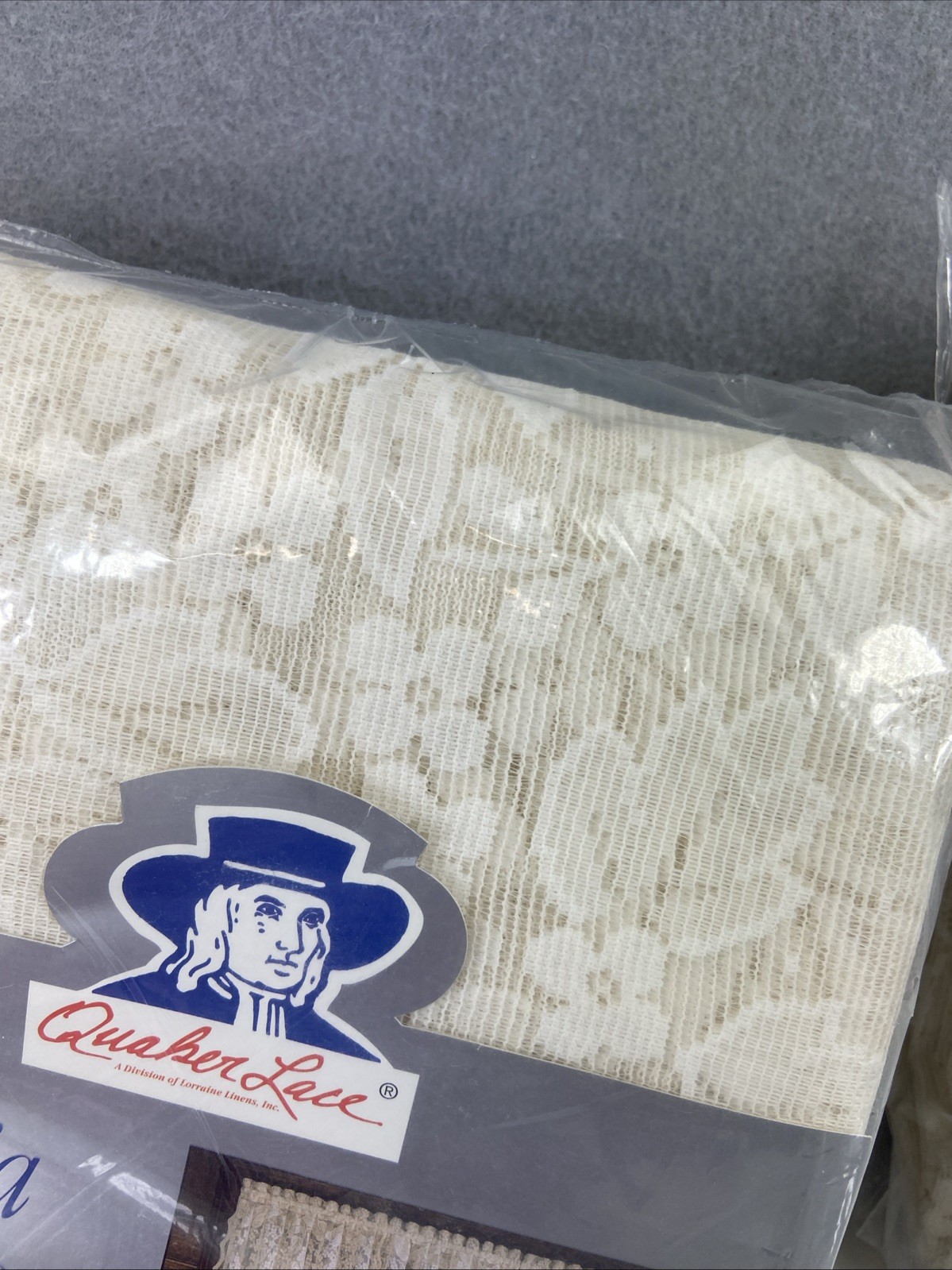 2 Vintage Quaker Lace Wisteria 57 x 84″ Panels Ivory Made In USA NOS