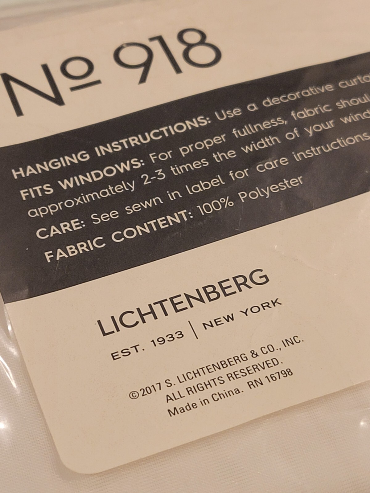 (2) No. 918 lichtenberg Emily Sheer Curtain Panel 59in x 63in, white, new