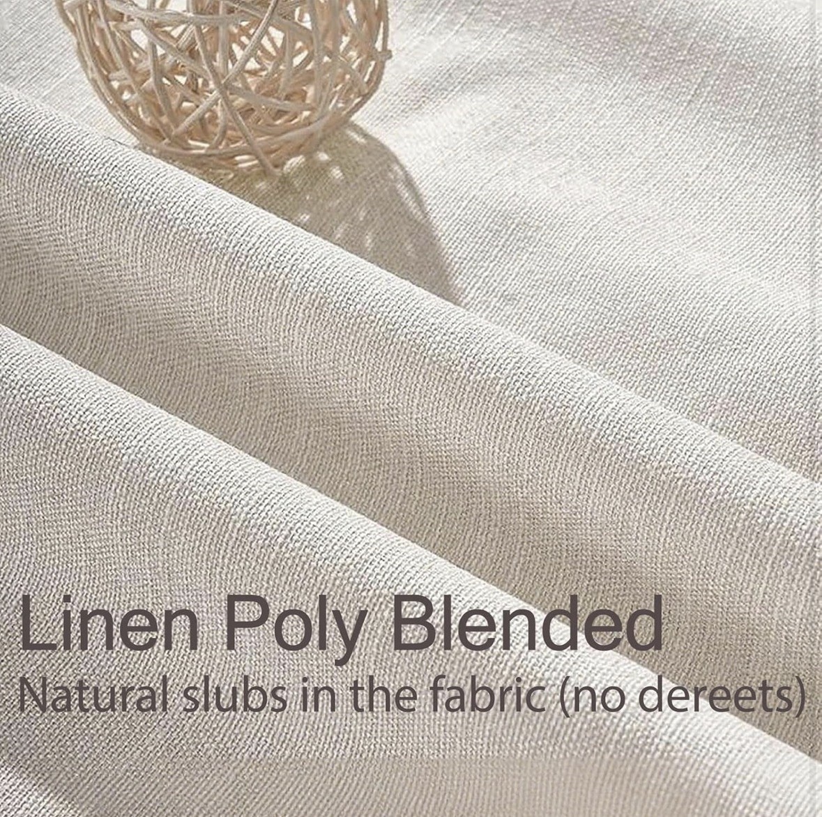 Linen Blended Full Blackout Noise-Reducing Thermal-Insulated Pinch Pleated Cu…