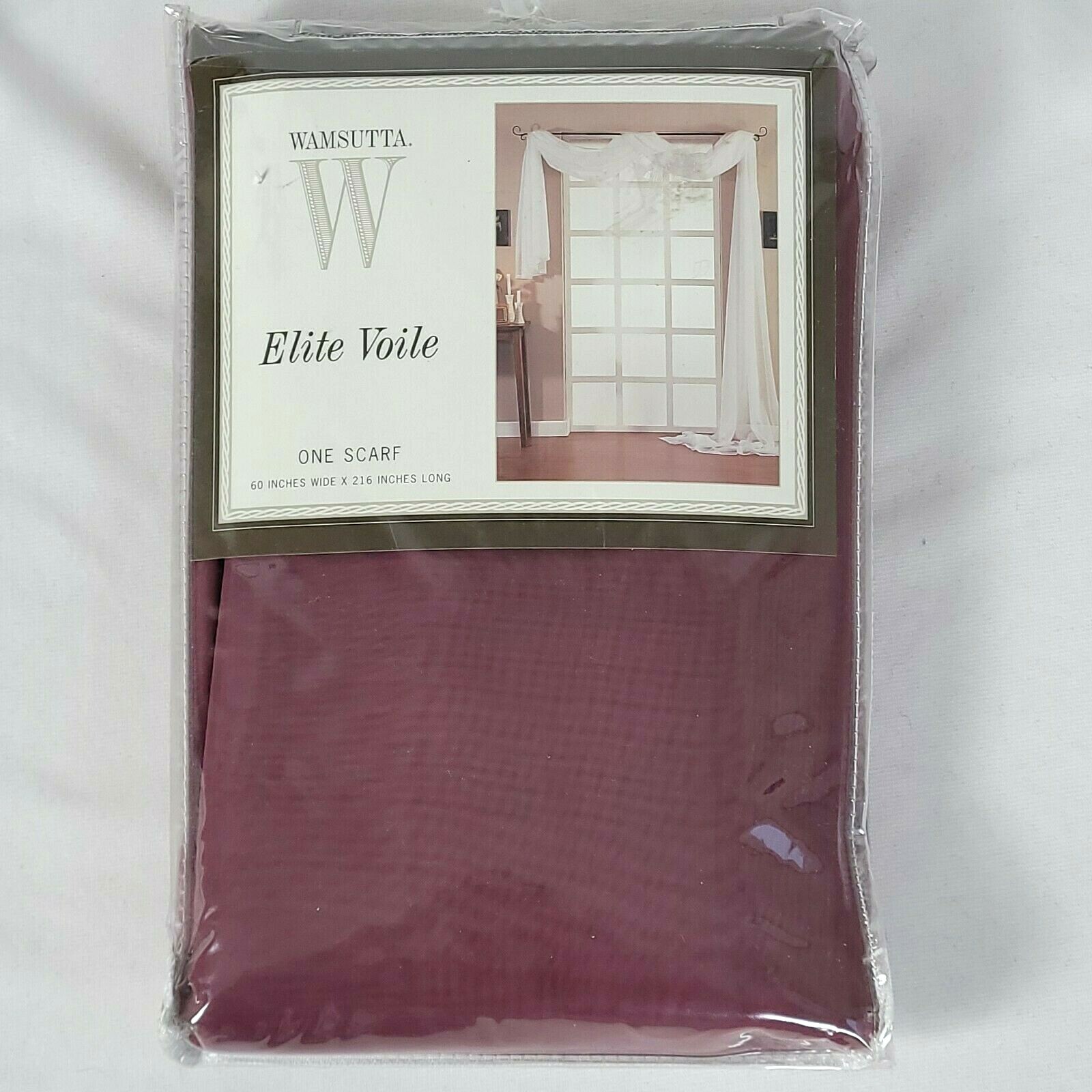 Wamsutta Elite Voile Window Scarf CLARE Color 60 x 216 – NIP