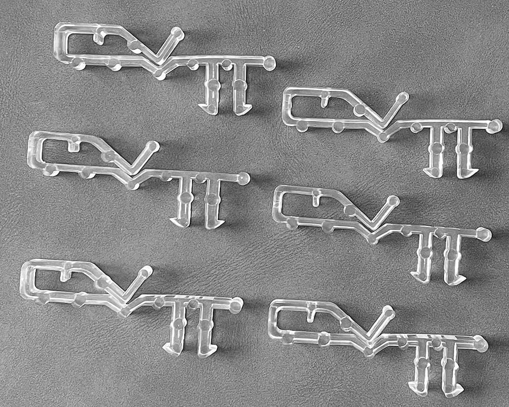 10 pcs 2-1/8 inch Hidden Channel Valance Clips for Horizontal Wood Blinds Mini B