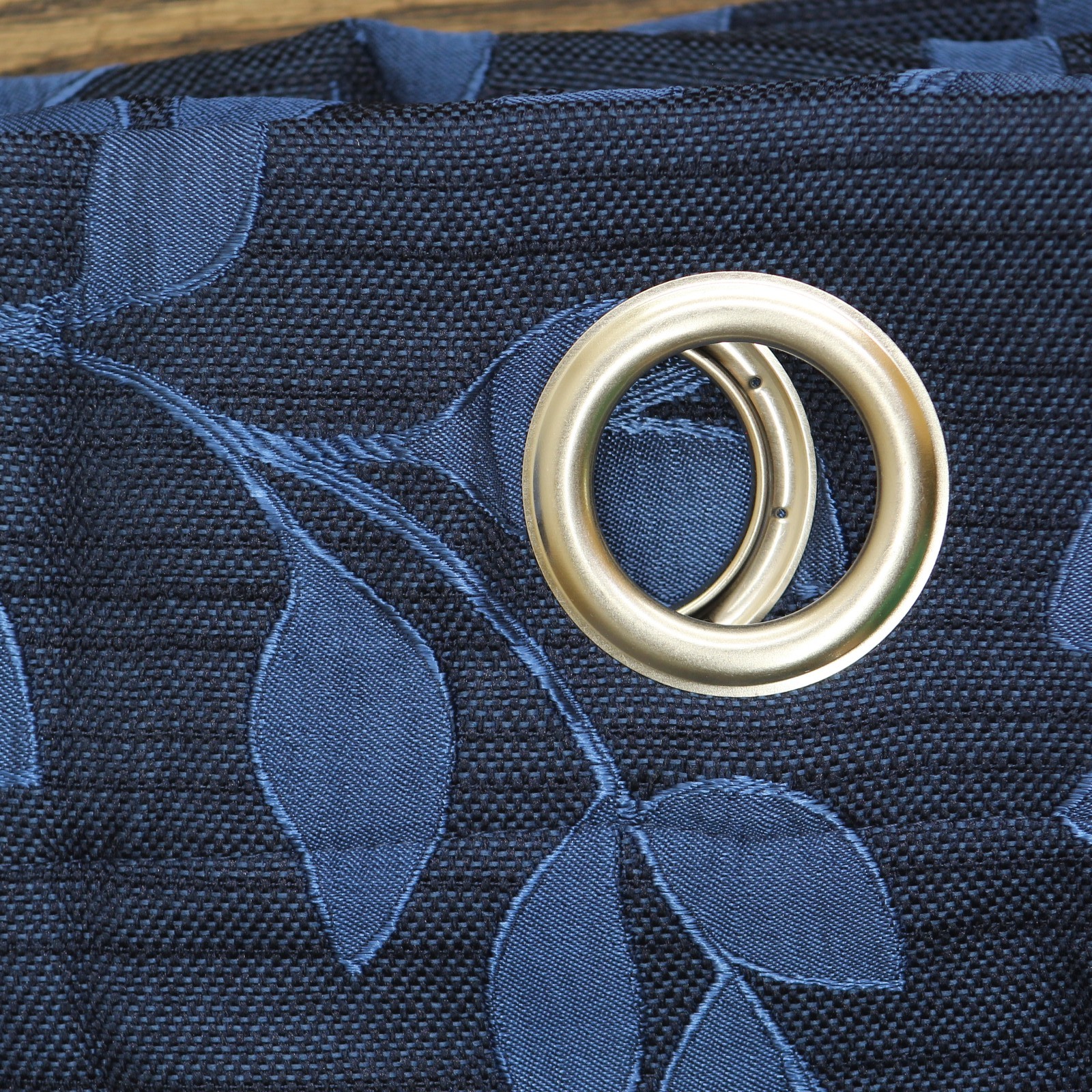 Linden Street Grommet Light-Filtering Single Curtain Panel Indigo Blue 50×84