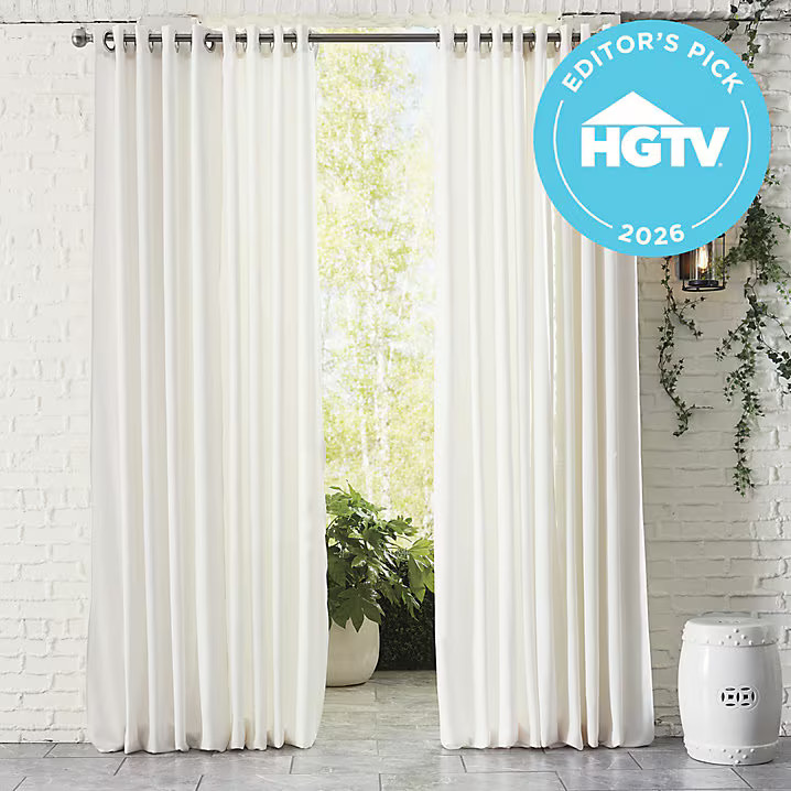 Ballard Designs Sunbrella Indoor/Outdoor Sheer Drapery Panel…