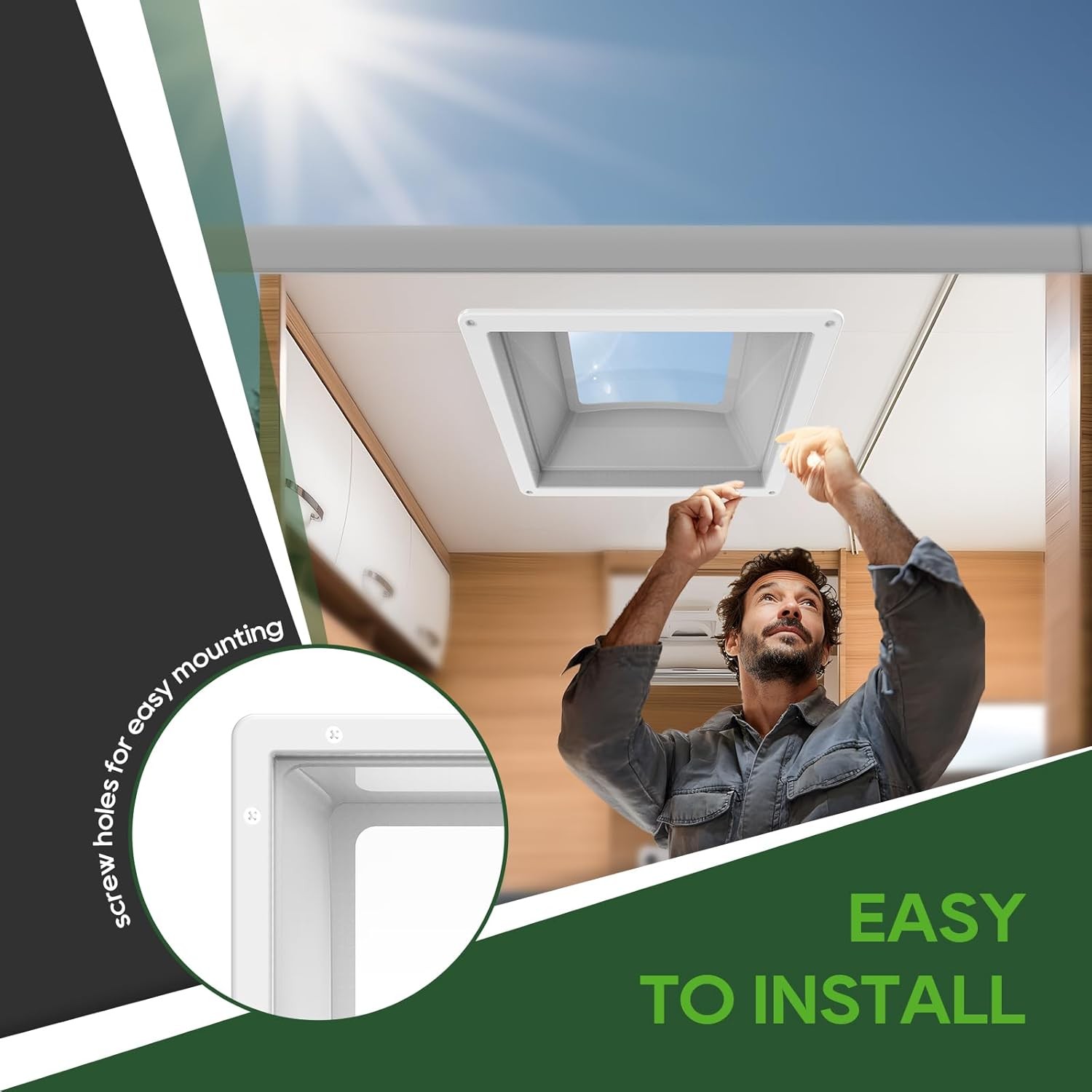 14x22in RV Skylight Inner Dome Replacement Clear