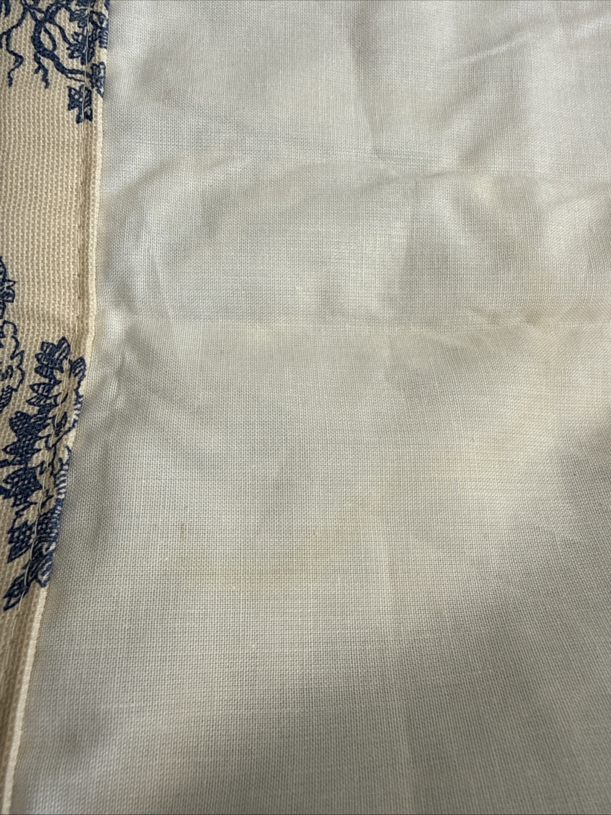 Waverly Country Life Toile Blue And Cream Scalloped Lined Window Valance