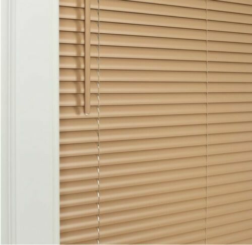 1-in Cordless Khaki Vinyl Light Filtering Mini Blinds Room Durable Various sizes