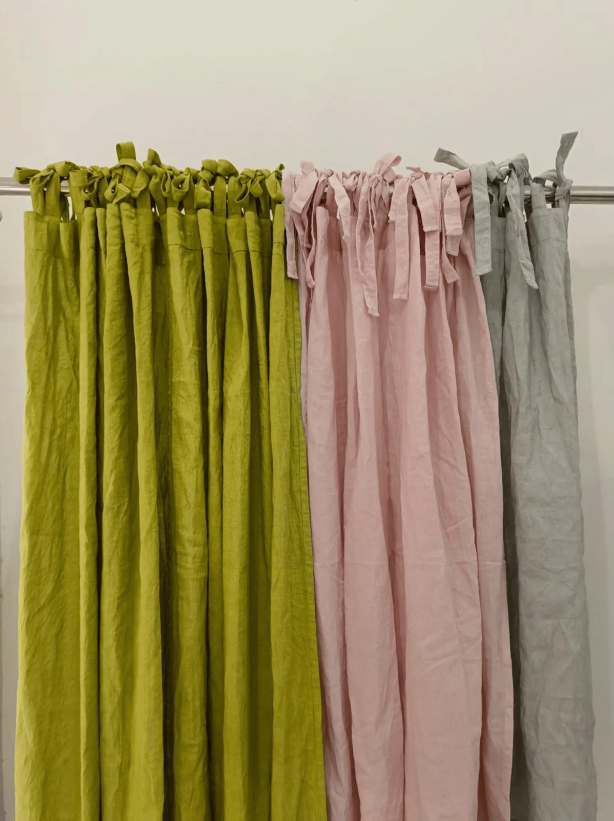 Boho Linen Curtains for Living Room Farmhouse Linen Drapes for Door Window