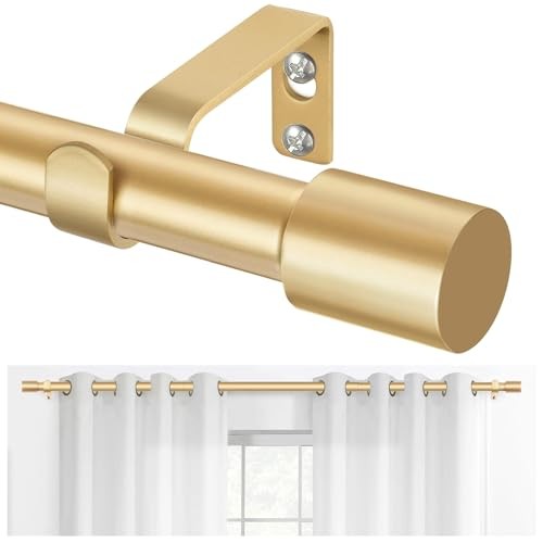 Curtain Rods 32 to 58 Inch(2.6 to 4.8 ft), Adjustable Splicing 32-58″ Gold