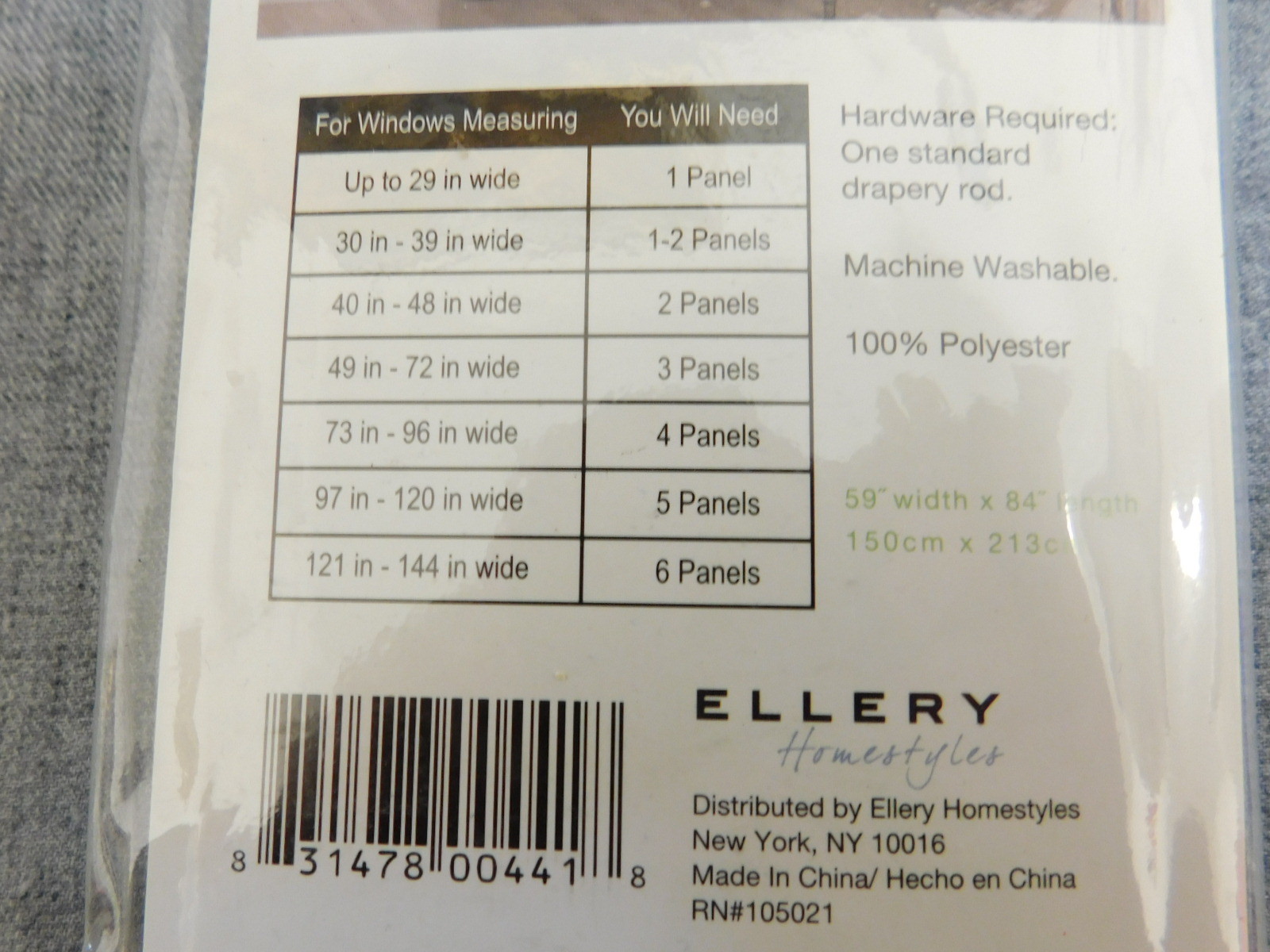 ELLERY HOMESTYLES VICTORIA SET 4 WHITE SHEER SCARVES & SET 2 WHITE SHEER PANELS