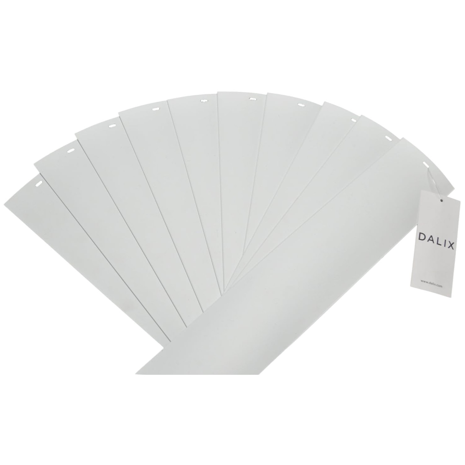 10-Pack White PVC Vertical Blind Slats 82.5″ Smooth Curved