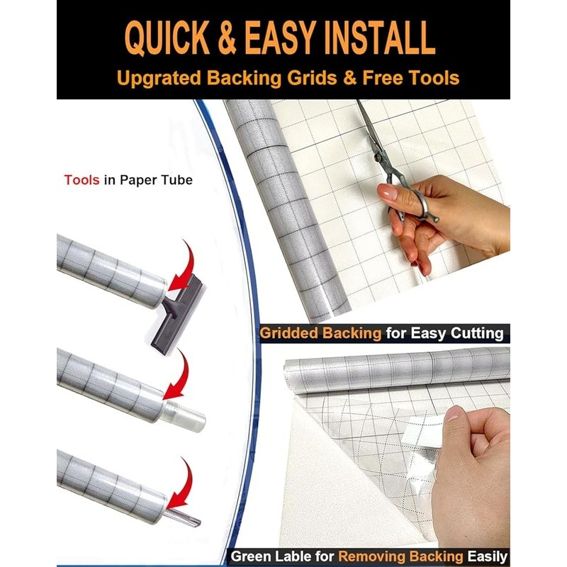 Window Privacy Film Static Cling UV Protection Easy Cut Reusable 17.5×78.7 Inch