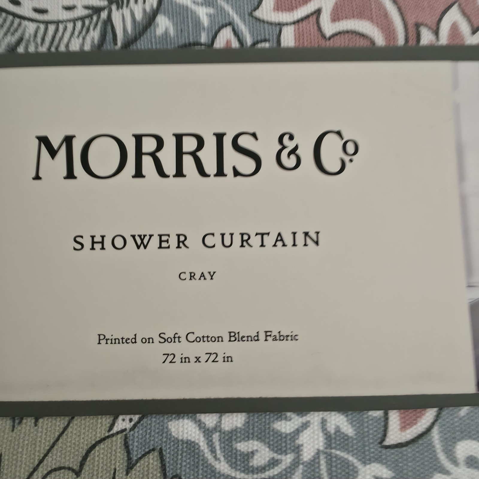 William Morris Cray Botanical Fabric Shower Curtain Cottage Floral 72×72