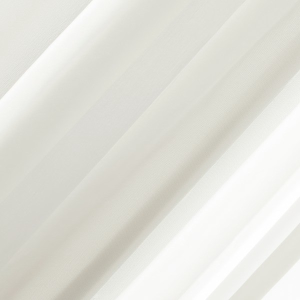 59″x84″ Sheer Voile Pocket Curtain Panel Eggshell: White Sheer Curtain Panel
