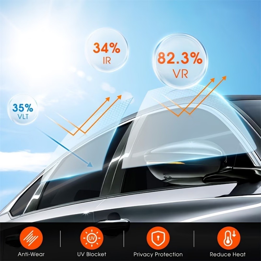 20″x16FT Car Window Tint Film- 5%/35% VLT for Car, Home & Office Privacy Film
