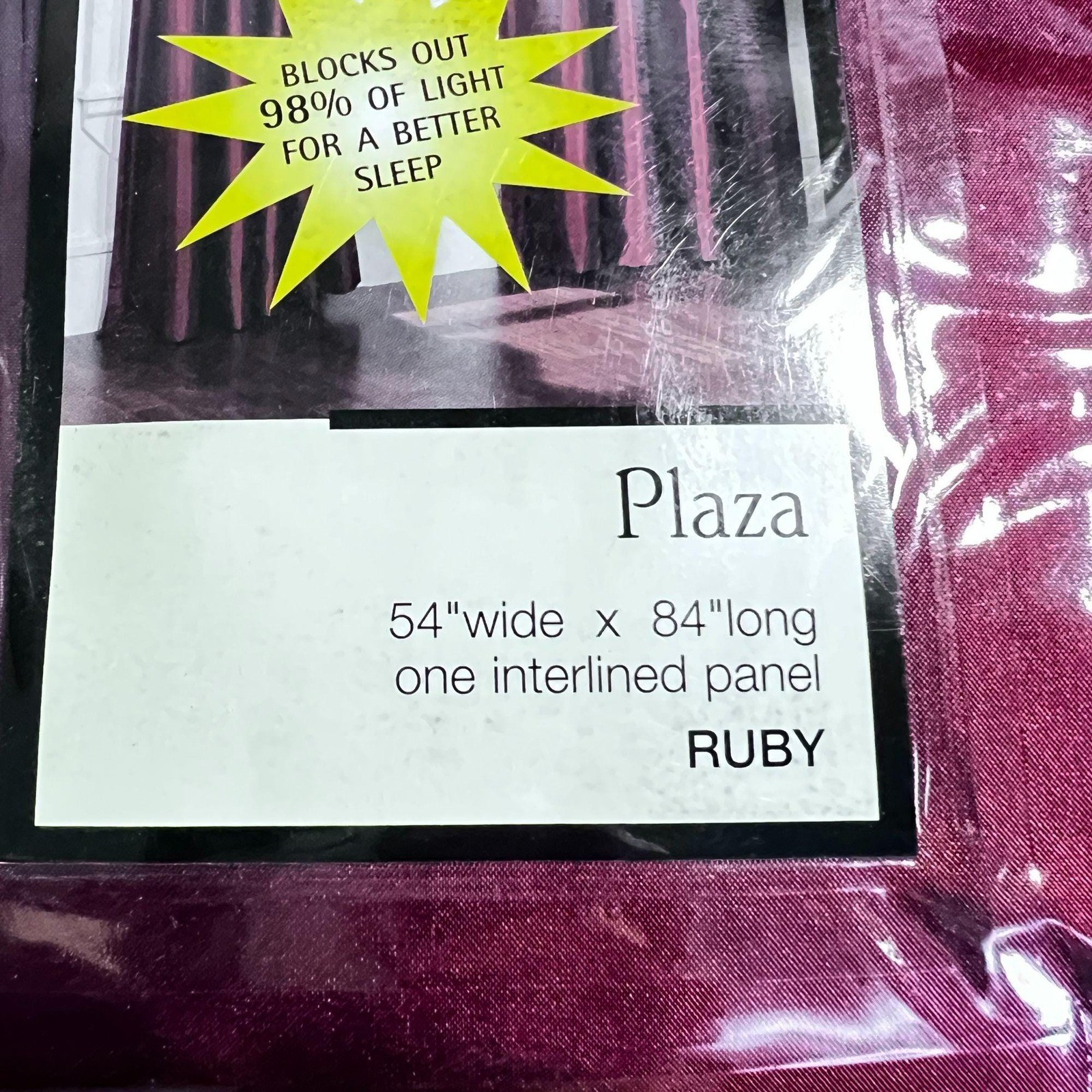 Vtg Ruby Plaza Drapery Drapes Curtains Panels (2) 54 W X 84 L Blocks 98% Light