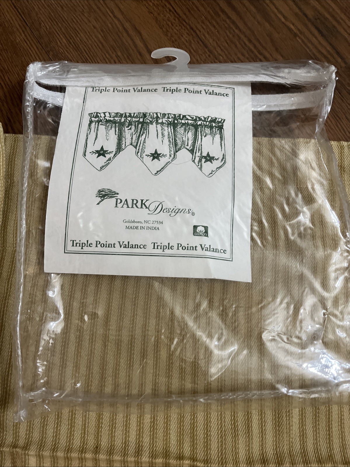 Lined Triple Point VALANCE Farmhouse Park Design Primitive Star Vine 60×20 Strip