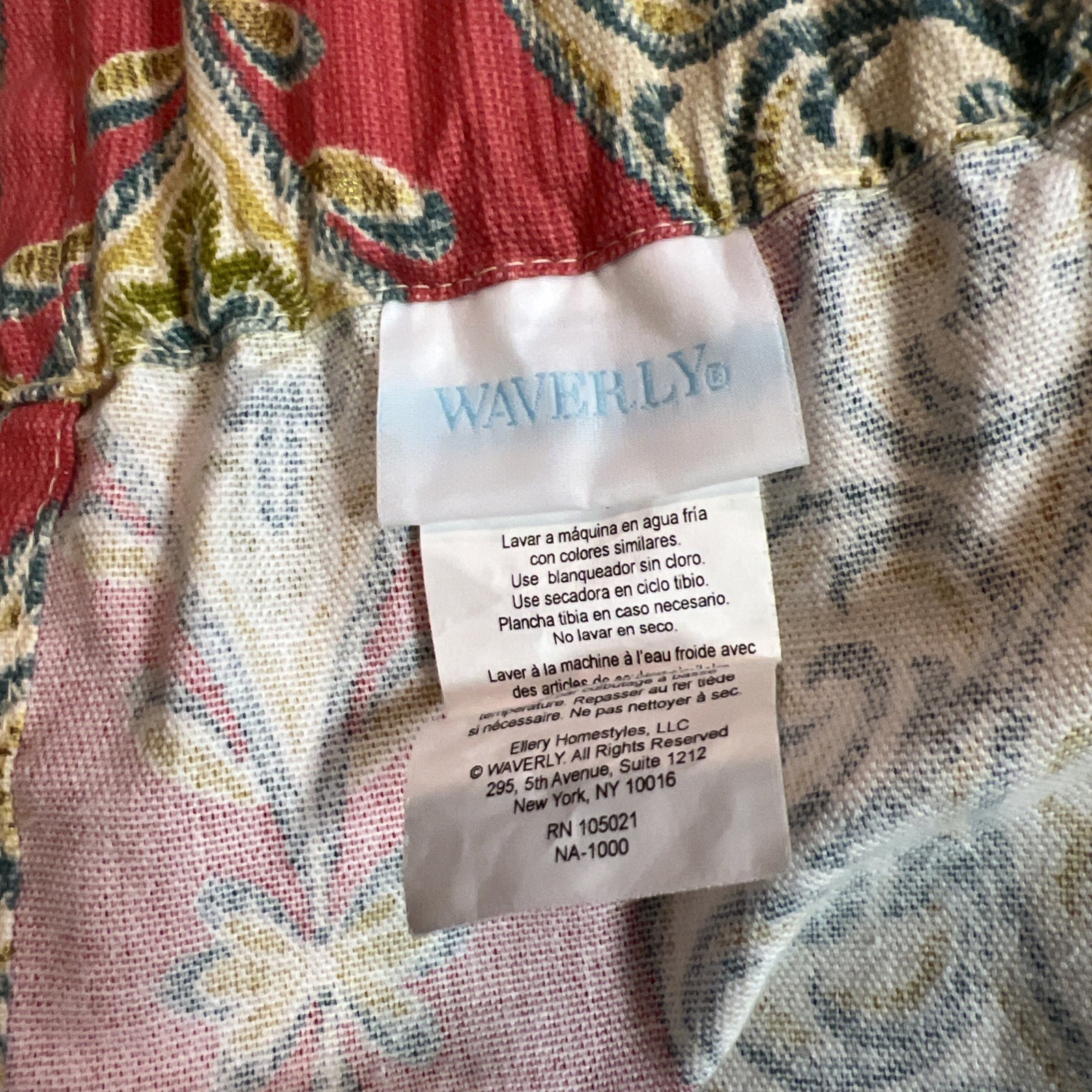Waverly Medallion Valances( 2 )Multicolor, 50”x20” Each Rod Pocket