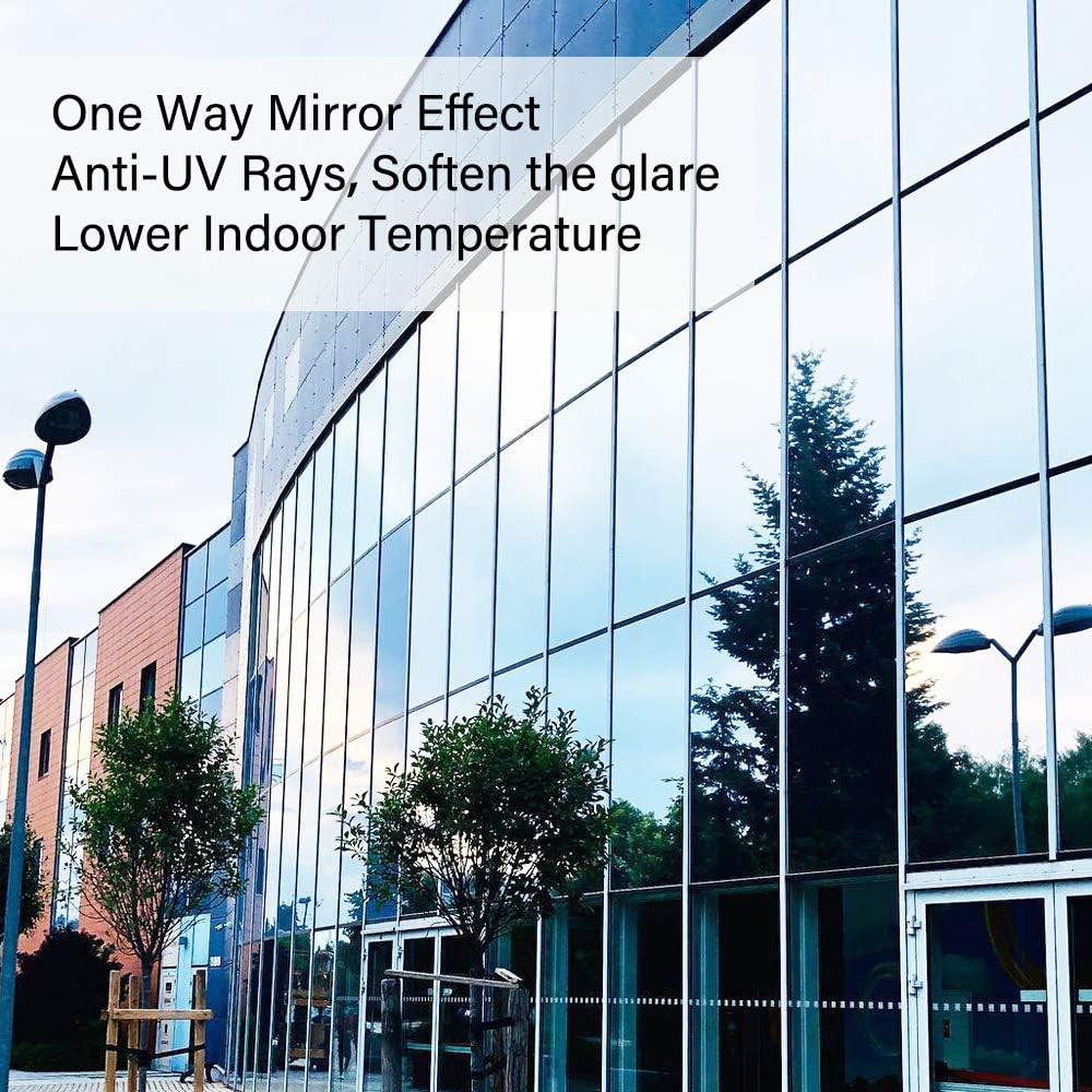 One Way Daytime Window Film Privacy Mirror Effect Self-Adhesive Window Tint UV H