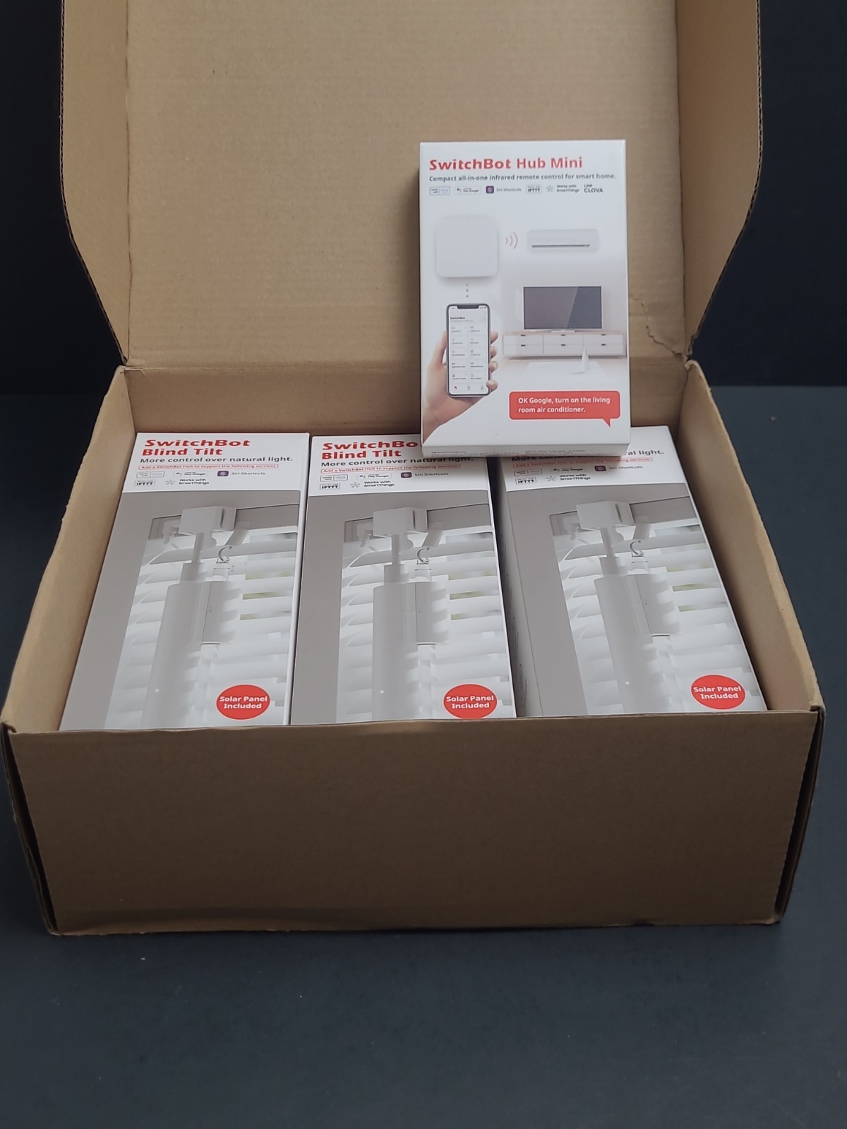 SwitchBot Blind Tilt 3 Pack With Hub Bundle New Sealed