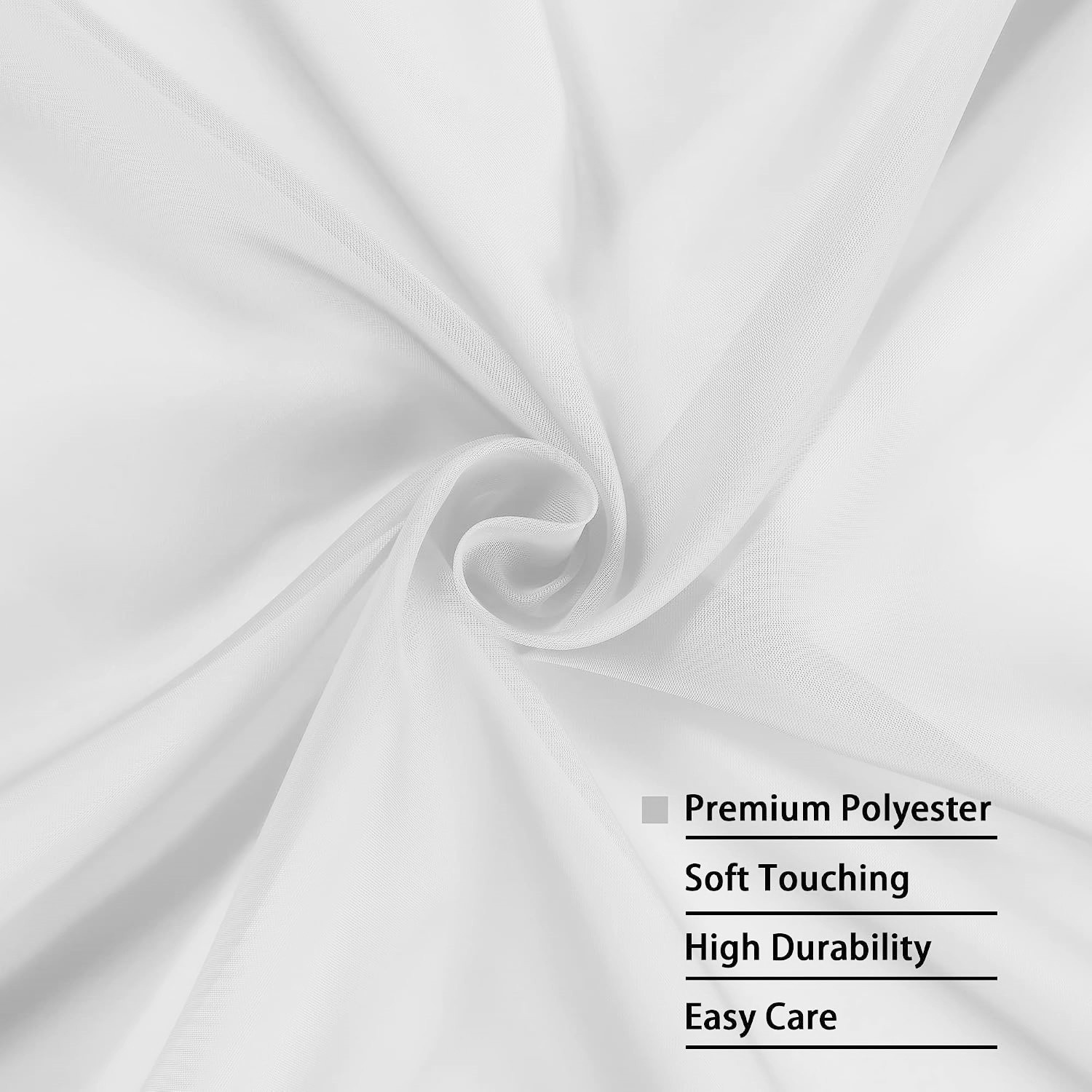 3PC K66 SHEER VOILE ROD POCKET SOLID DESIGN WINDOW KITCHEN CURTAIN SET