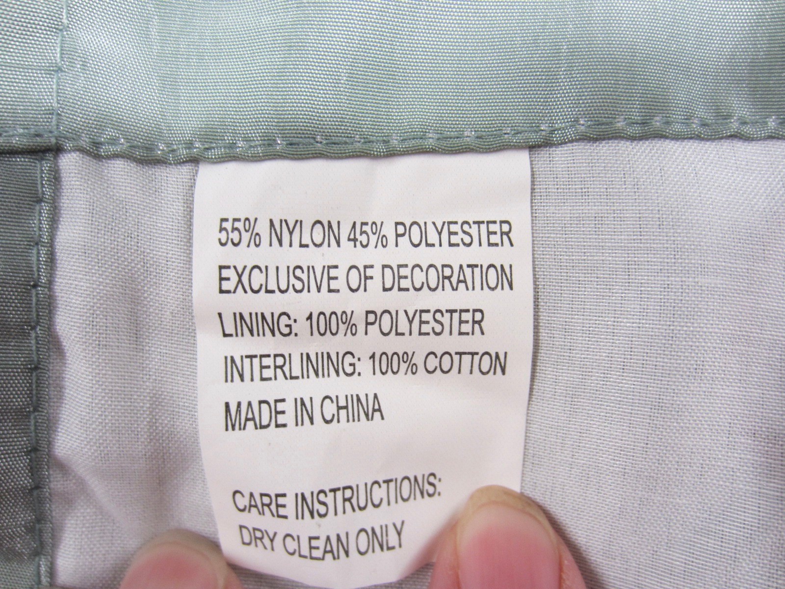 Single Poly SILK Pale Teal Embroidered Austrian Gathered Tassels Valance 56″W