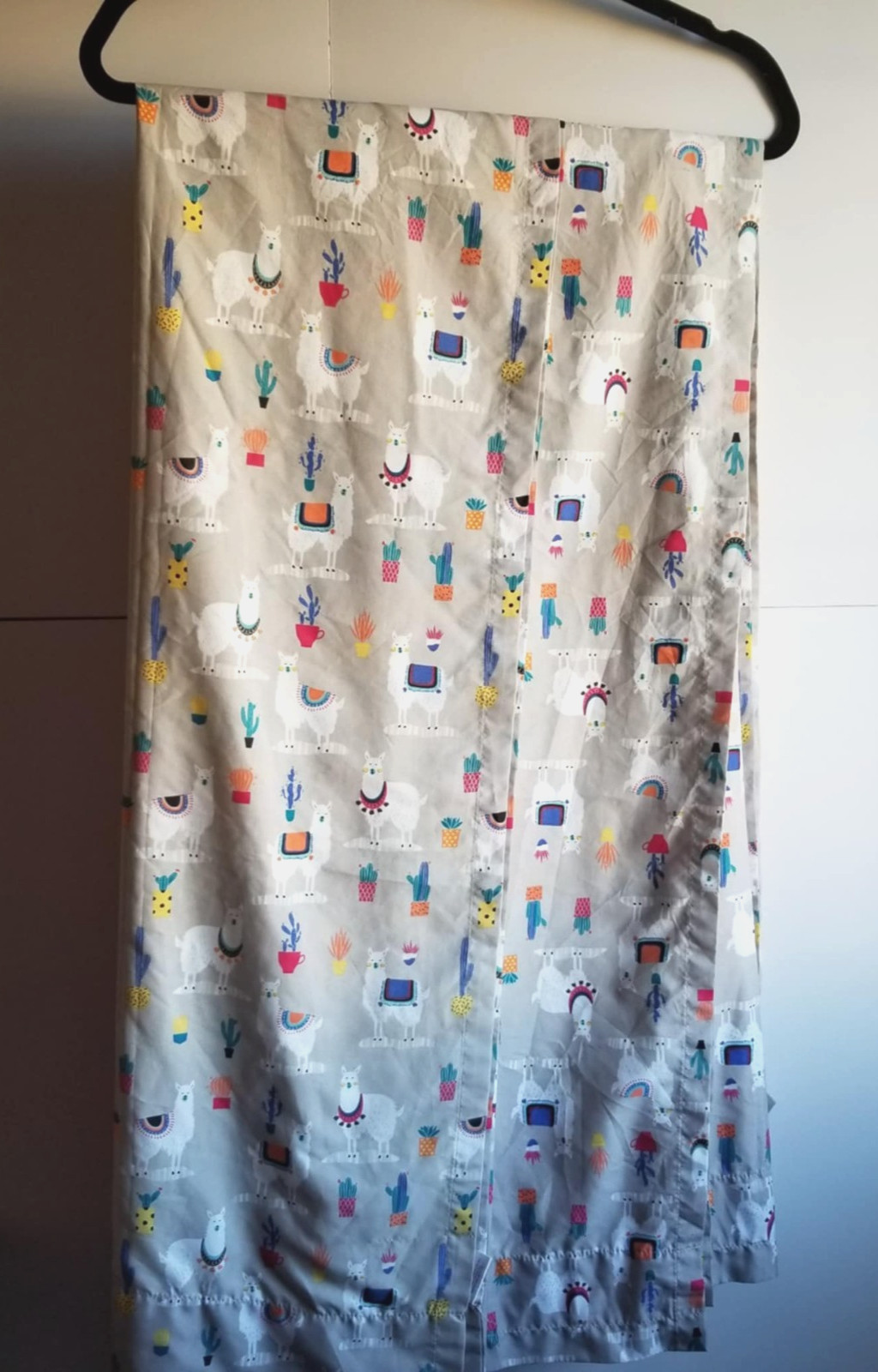 Your Zone ALPACA 40×63 curtains drapes 100 % polyester gray multicolor teens