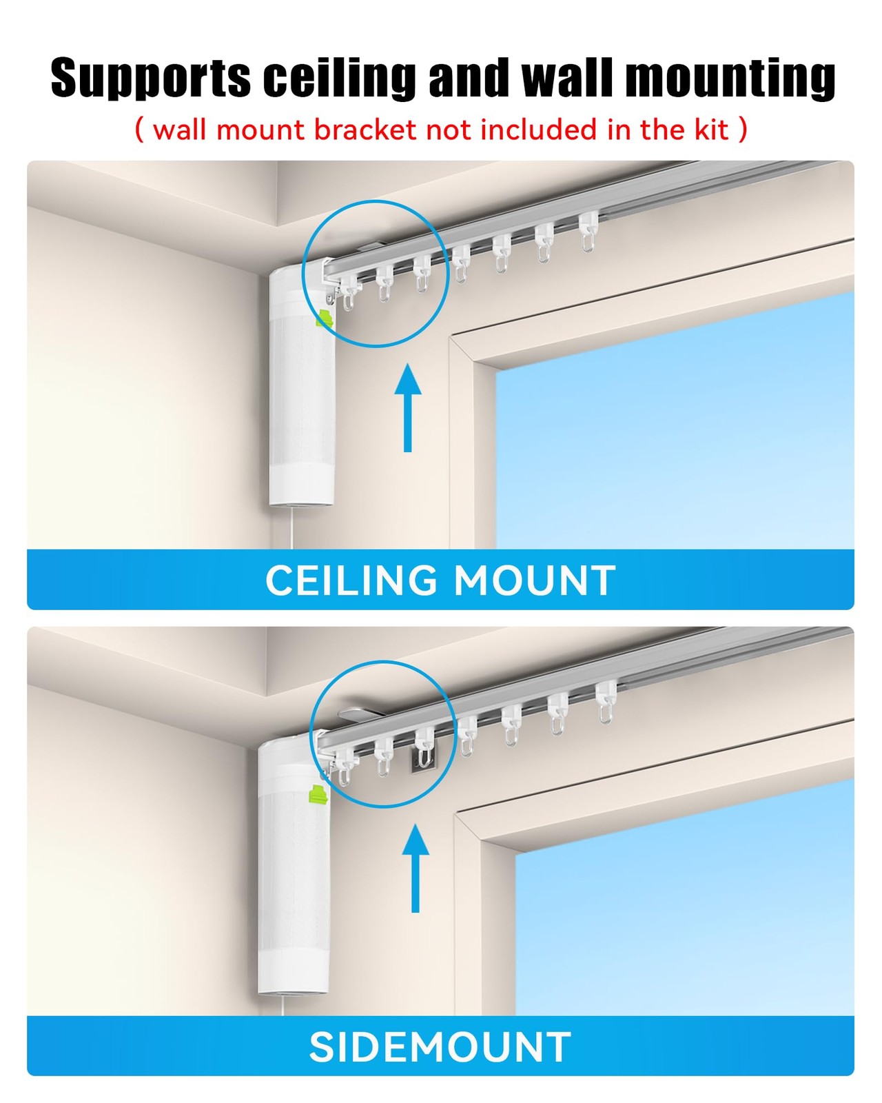 Smart Curtains System, Electric Curtain Track with Automated Rail, Motorized …