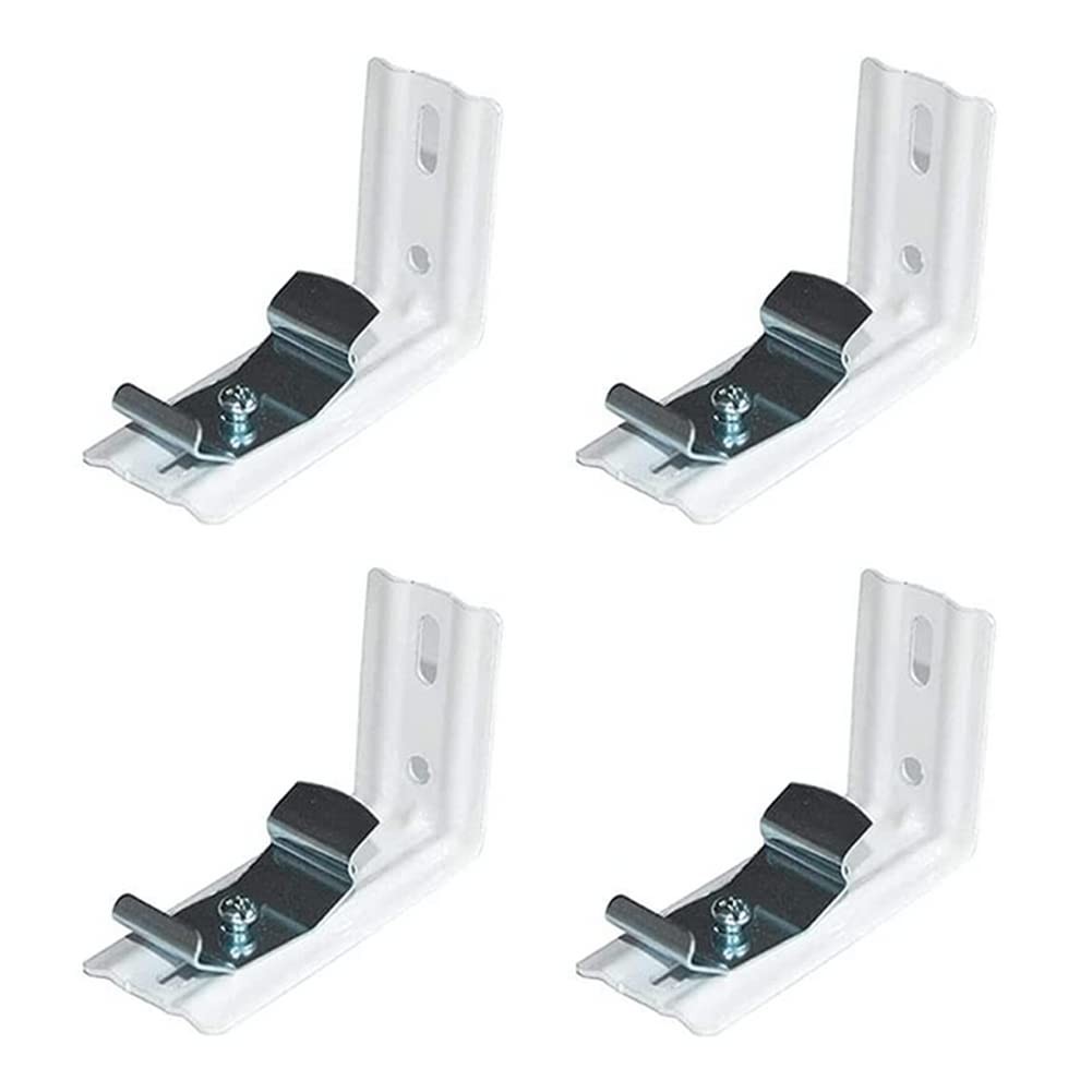 BOLWHAO 4 Pcs L Bracket for Vertical Blinds with 3*1-1/8 *1-3/4 inches, White