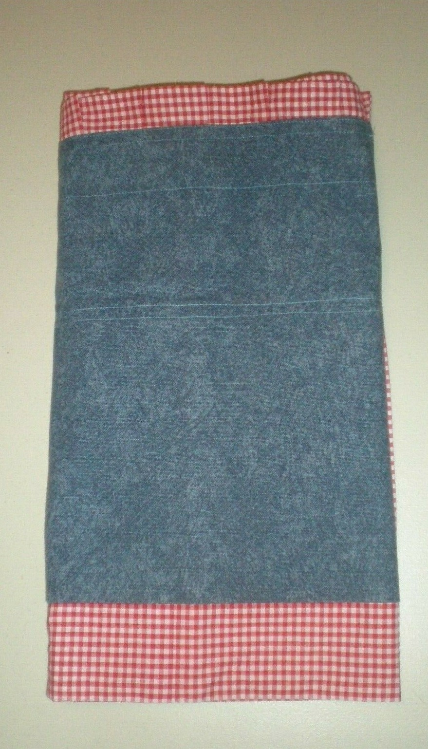 Denim Gingham Ruffled Blouson RP Valance Cotton Country Rustic Western 3 avail