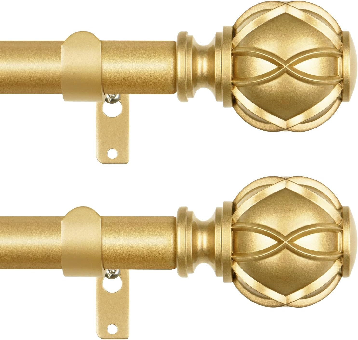 Curtain Rods 2 Pack, Curtain Rods for Window 48 to 84 Inches, New Splicing Heav