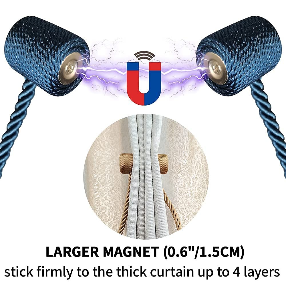 2 Pack Magnetic Curtain Tiebacks Clips Curtain Holdbacks VS Upgraded Modern S…