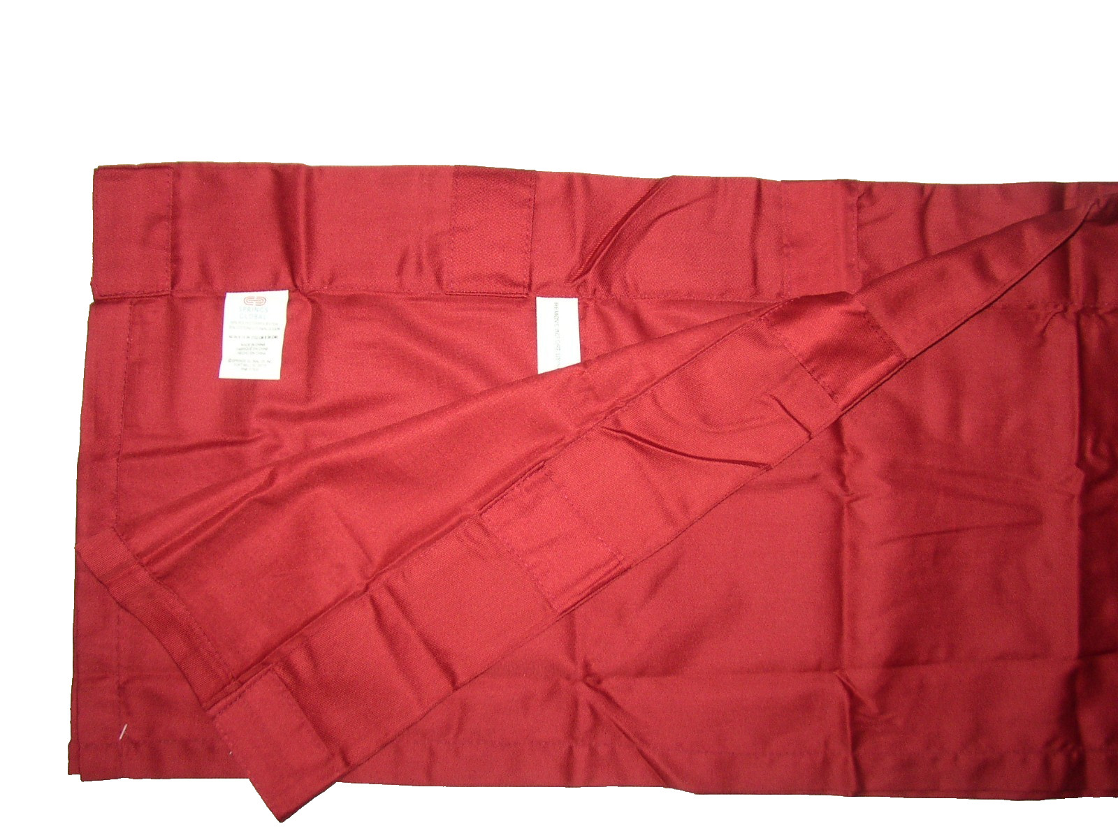 (1) Springs Global Luxury Valance Solid Brick Red Cotton Twill 60×15 NWOP 3Avail
