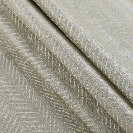 TWOPAGES Herringbone Drape Pleated Curtains (2) 52Wx90”L Beige Unlined NEW