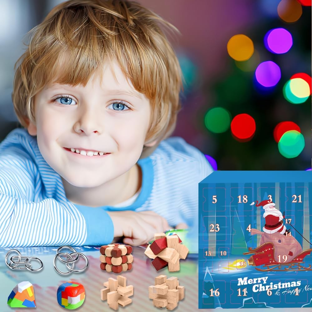 Advent Calendar 2025, Brain Teaser Puzzles Present Box for Kids and Adults, 2…