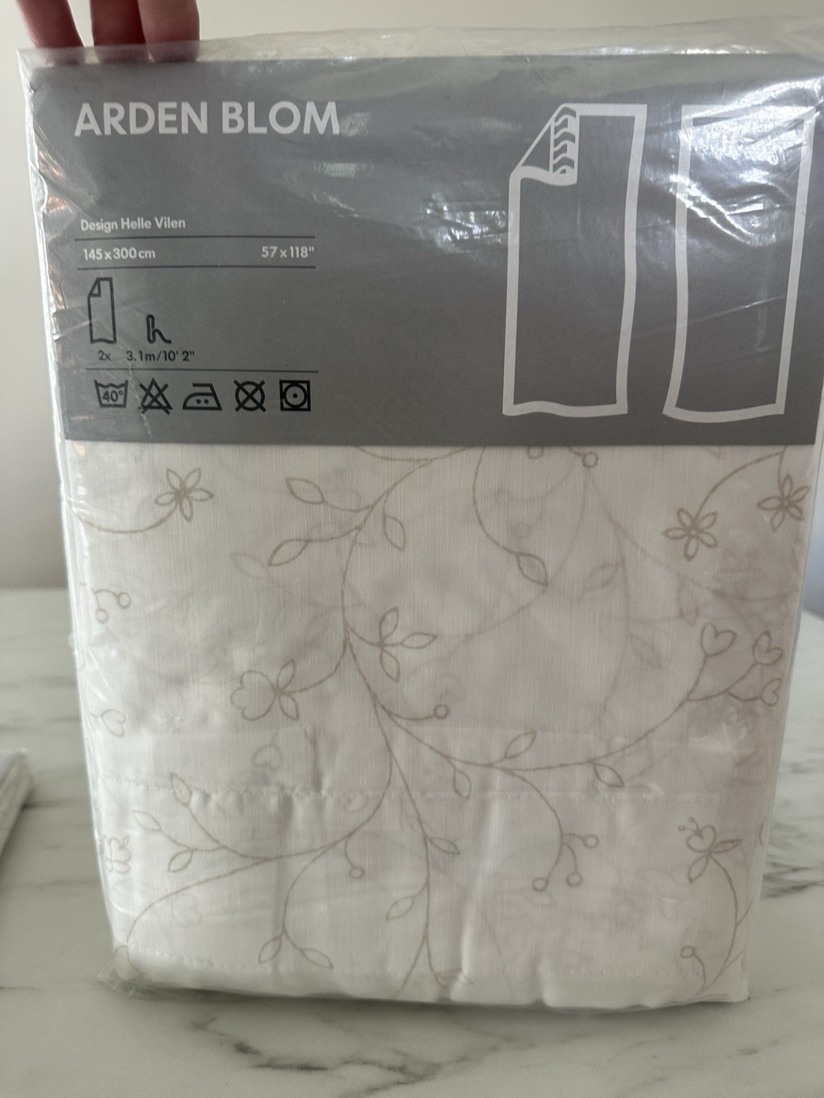 IKEA Arden Blom Set Of 2 Curtains 4 Panels Sheers Voile 🌸57×118🌸 Rare