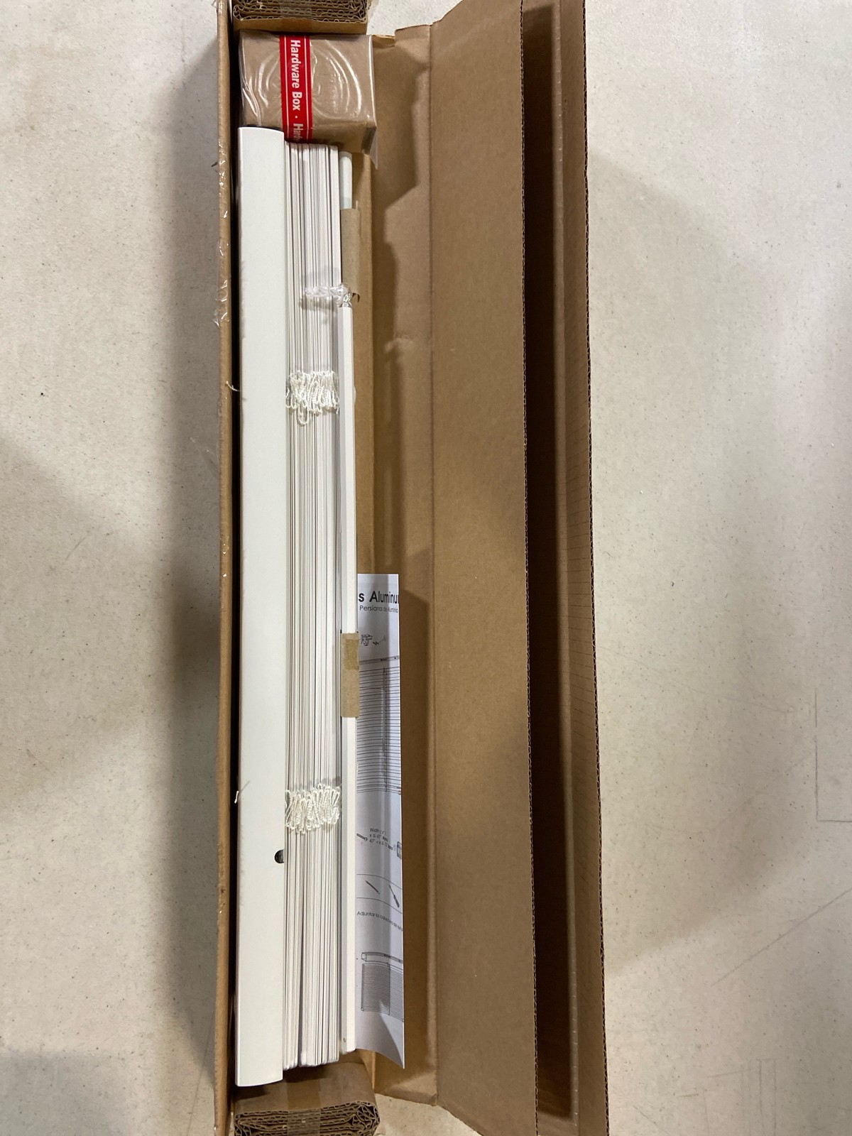 Unbranded 10793478350100 White Cordless Vinyl Mini Blinds, 22.5×48 in. (Darkenin