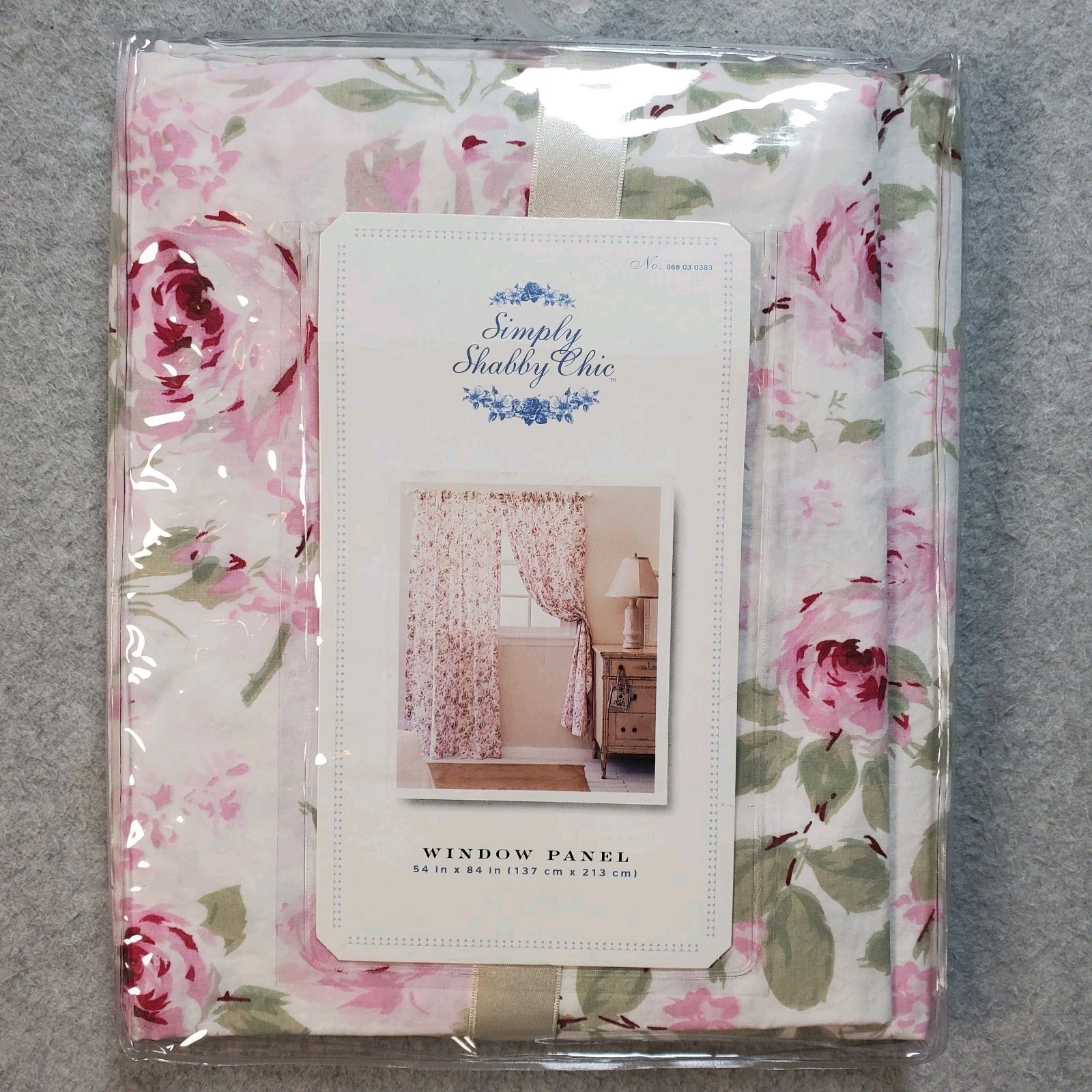 Vintage Simply Shabby Chic Pink Rose Floral Window Curtain One Panel 54″ x 84″