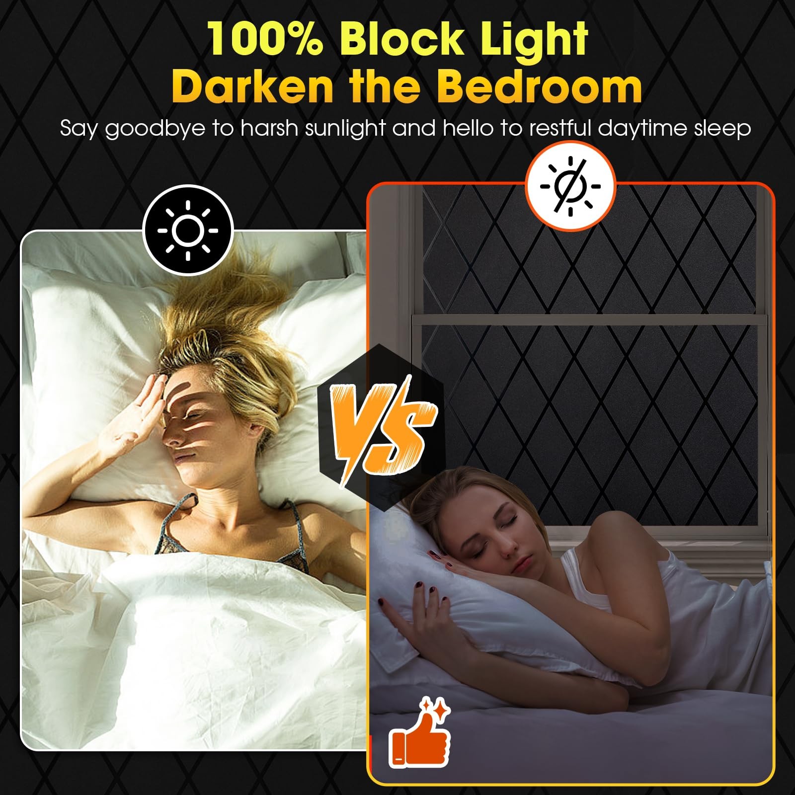 bofeifs Blackout Window Film, UV Blocking 17.5 x 78.7 inch,