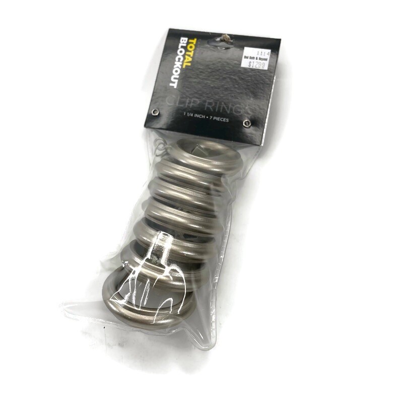 (7-Pk) Total Blockout Clip Rings Brushed Nickel 1 1/4-In 69497803