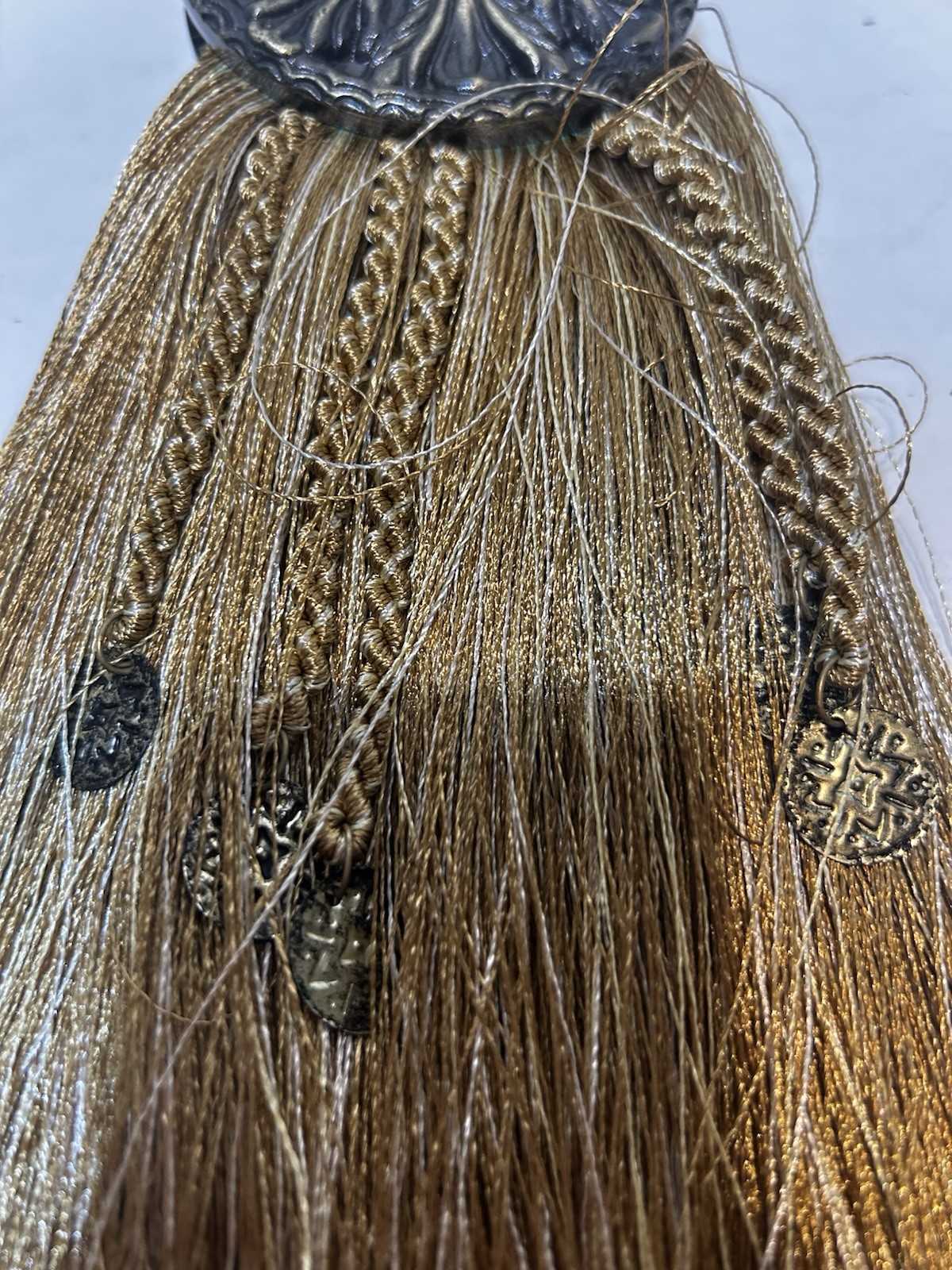Tassel Elegance Designer Drapery Curtain Tie Back Large Tassel Medallion Braided