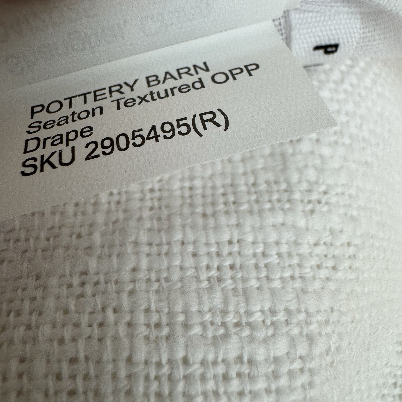 Pottery Barn Seaton Textured Cotton Lined Curtains Drapes 50”x84” White Set/2