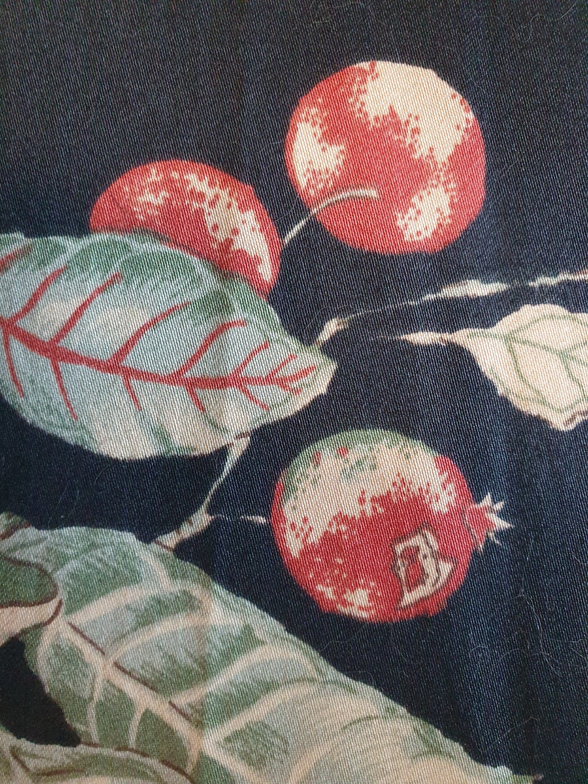 Custom Drapery Panels 2 Lined Unused Black Sateen Birds Leaves 78″x94 Each Panel