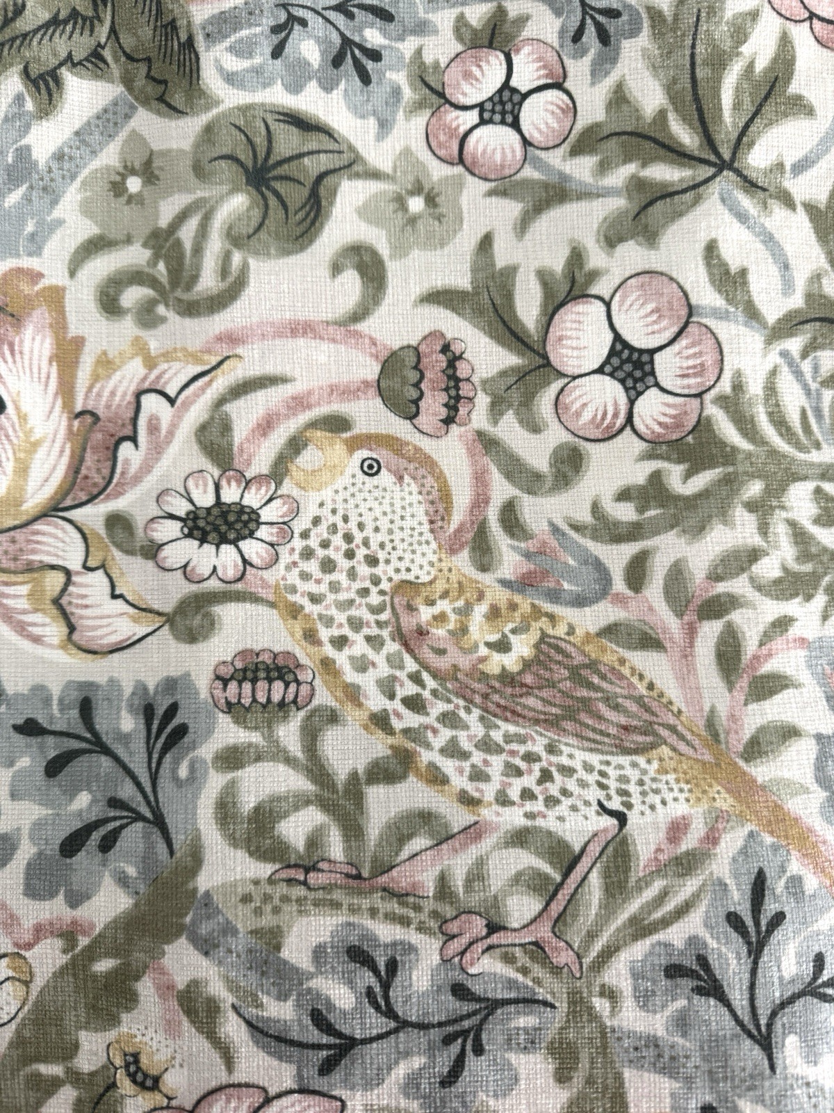 New Morris & C Window Curtains 2 Panels Darkening 37 x 96 Strawberry Thief Birds